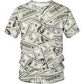 Hisayhe Men's 100 Dollar Funny Graphic Short Sleeve T-Shirt