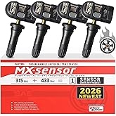 Autel TPMS Sensors 315Mhz/ 433Mhz 2in1, MX Sensor OE Level Press-Release Universal Tire Sensors 100% Cloneable by TPMS Tool T