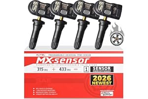 Autel TPMS Sensors 315Mhz/ 433Mhz 2in1, MX Sensor OE Level Press-Release Universal Tire Sensors 100% Cloneable by TPMS Tool T