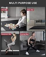 HAPBEAR Thick Non Slip Gym Mat 244x183x8mm PVC Large for Home Gym Yoga Pilates view 5