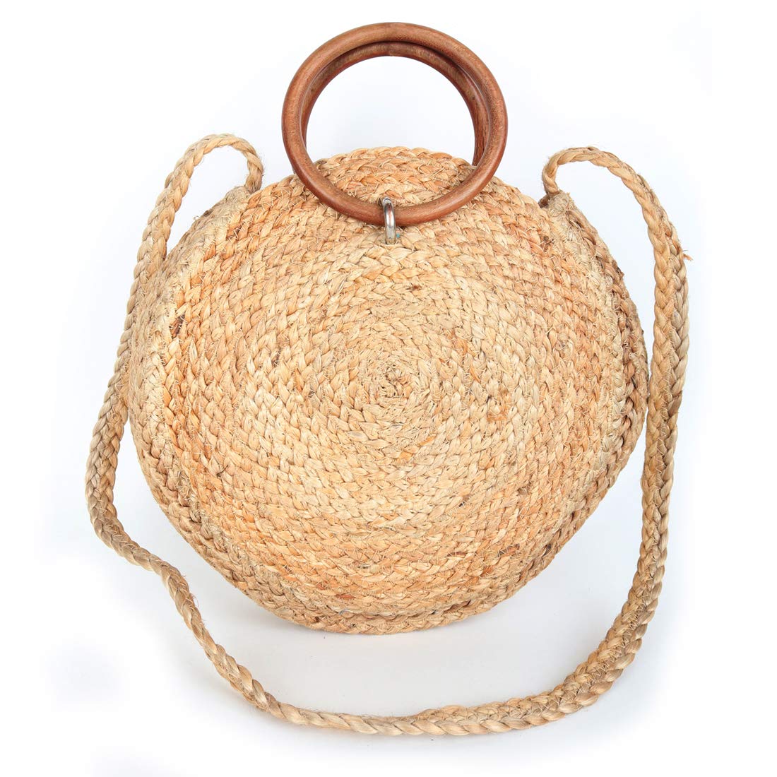 jute round sling bag