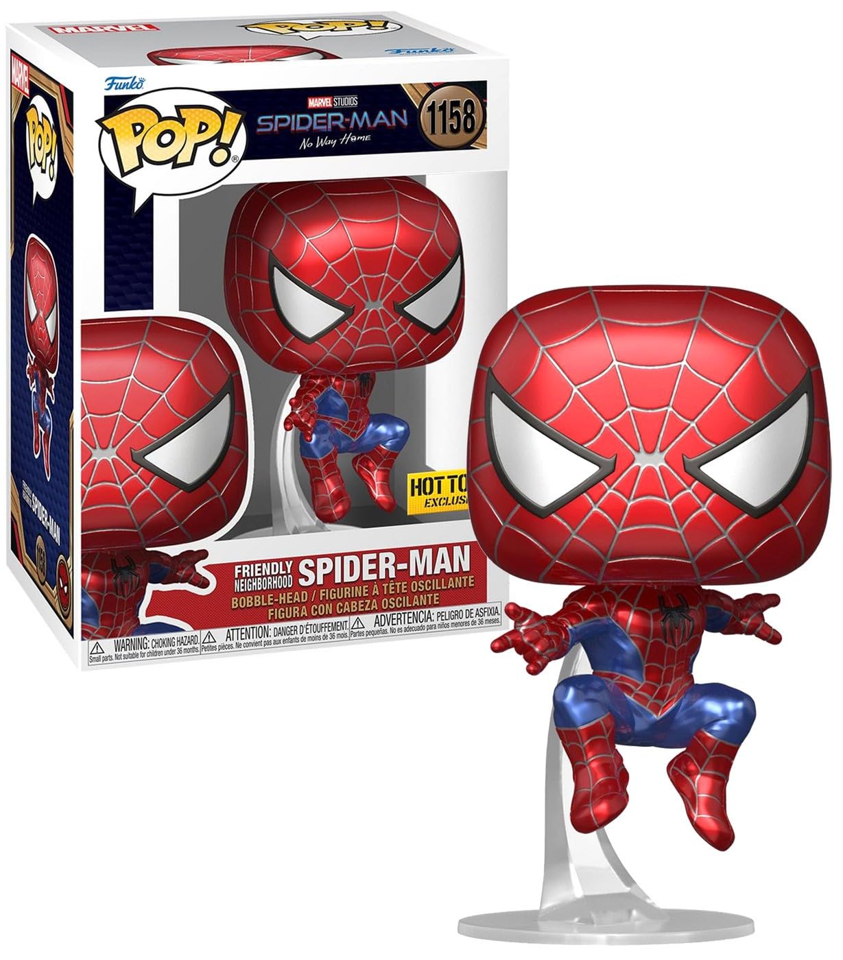 Funko POP! Spider-Man No Way Home - Friendly Neighborhood Spider-Man 1158 Metallic Exclusive