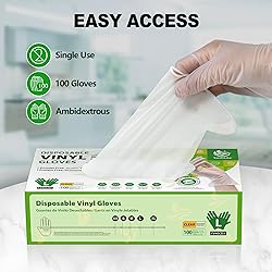 SWIFTLITE Disposable Vinyl Gloves, Food