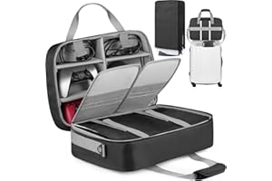 FOREGOER PS5 Travel Case, Carrying Case Travel Bag for Playstation 5 Console, Storage Bag for Games Accessories, Compatible with PS 5 Console Controller Disk Digital Edition -- Black