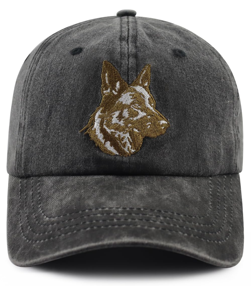 Photo 1 of Dog Lover Gifts for Women Men, German Shepherd Dog Dad Hat, Funny Pet Accessories Baseball Cap, Fathers Day Birthday Gifts for Daddy Mommy Poppy Black