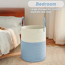 JMvicyroam Large Woven Laundry Basket Hamper,60L