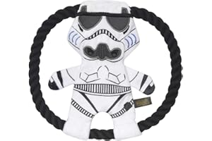 MARVEL Star Wars for Pets Plush Storm Trooper Rope Frisbee Dog Toy | Fetch Toys for Dogs, Dog Tug Toys | Cute and Soft Dog Toy from Official Star Wars for Pets, Dog Frisbee