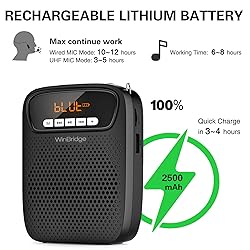 Portable Voice Amplifier Wireless & Wired Headset
