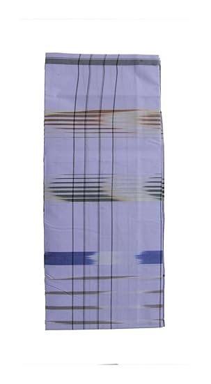 Men's Cotton Lungi (White) - Assorted design