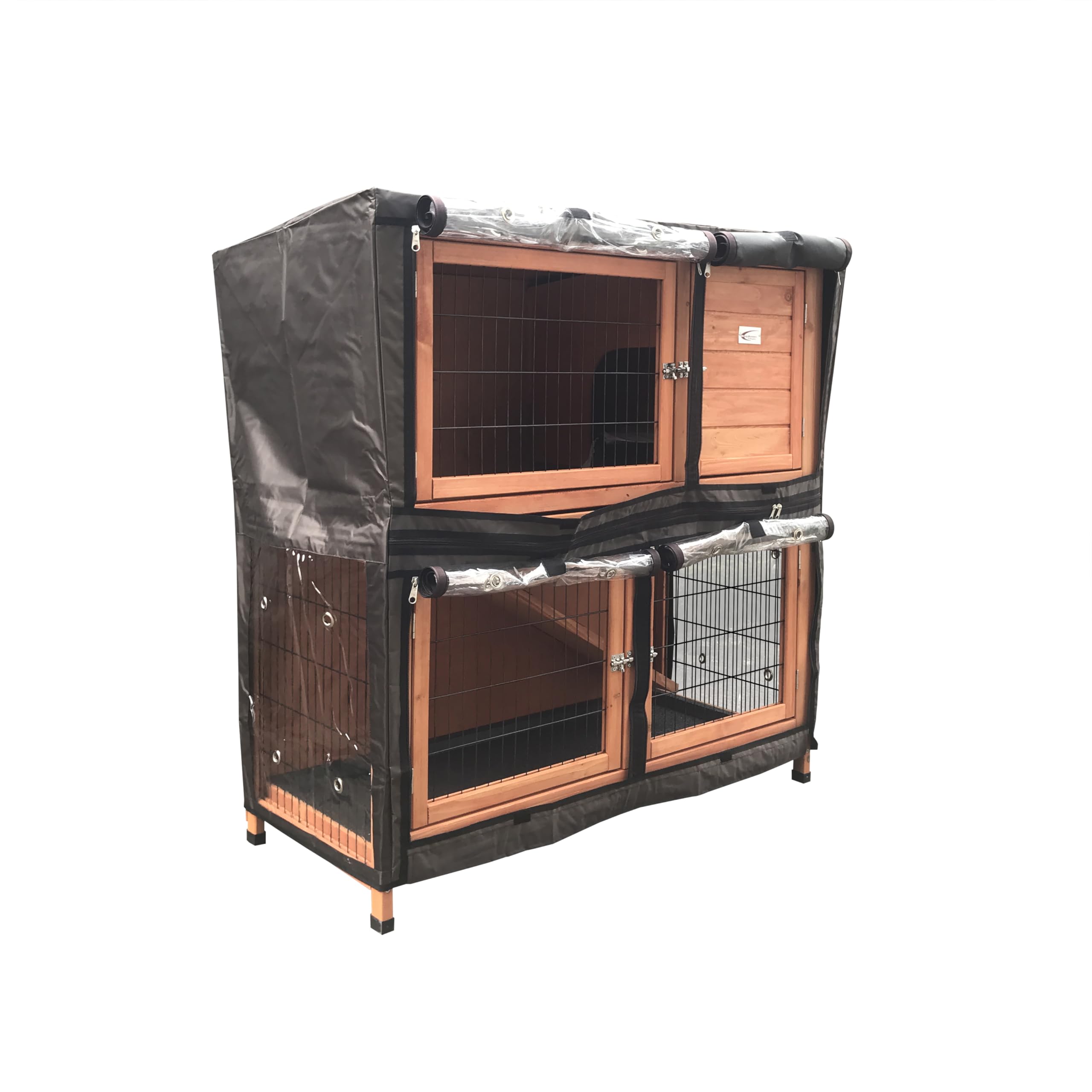 BUNNY BUSINESS 41" COVER to FIT Deluxe Double Decker Rabbit/Guinea Pig Hutch Hutches with Sliding Trays & Ramp (BB-41-DDL-FG-COVER) Cover only no Hutch