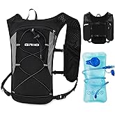 Running Vest for Women Men, Adjustable Chest Straps Running Hydration Vest with 1.5L Water Bladder, Lightweight Breathable Reflective Hydration Pack for Marathon, Trail, Hiking, Cycling