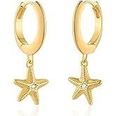 TONTMY STUDIOS Gold Hoop Earrings for Women 14K Gold Plated Simple Dangle Drop Earrings Dainty Huggie Earrings Jewelry for Women Trendy