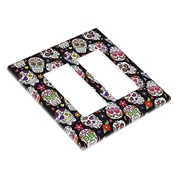Dead Sugar Skull Double Rocker Wall Plate