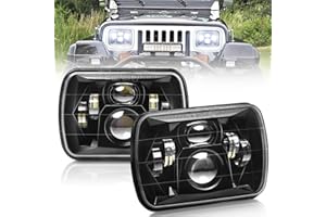 BLIAUTO 5x7 H6054 LED Headlights Dot Approved Hi/Low Sealed Beam Headlamps 7x6 Headlight for Jeep XJ YJ Chevy Express Toyota 