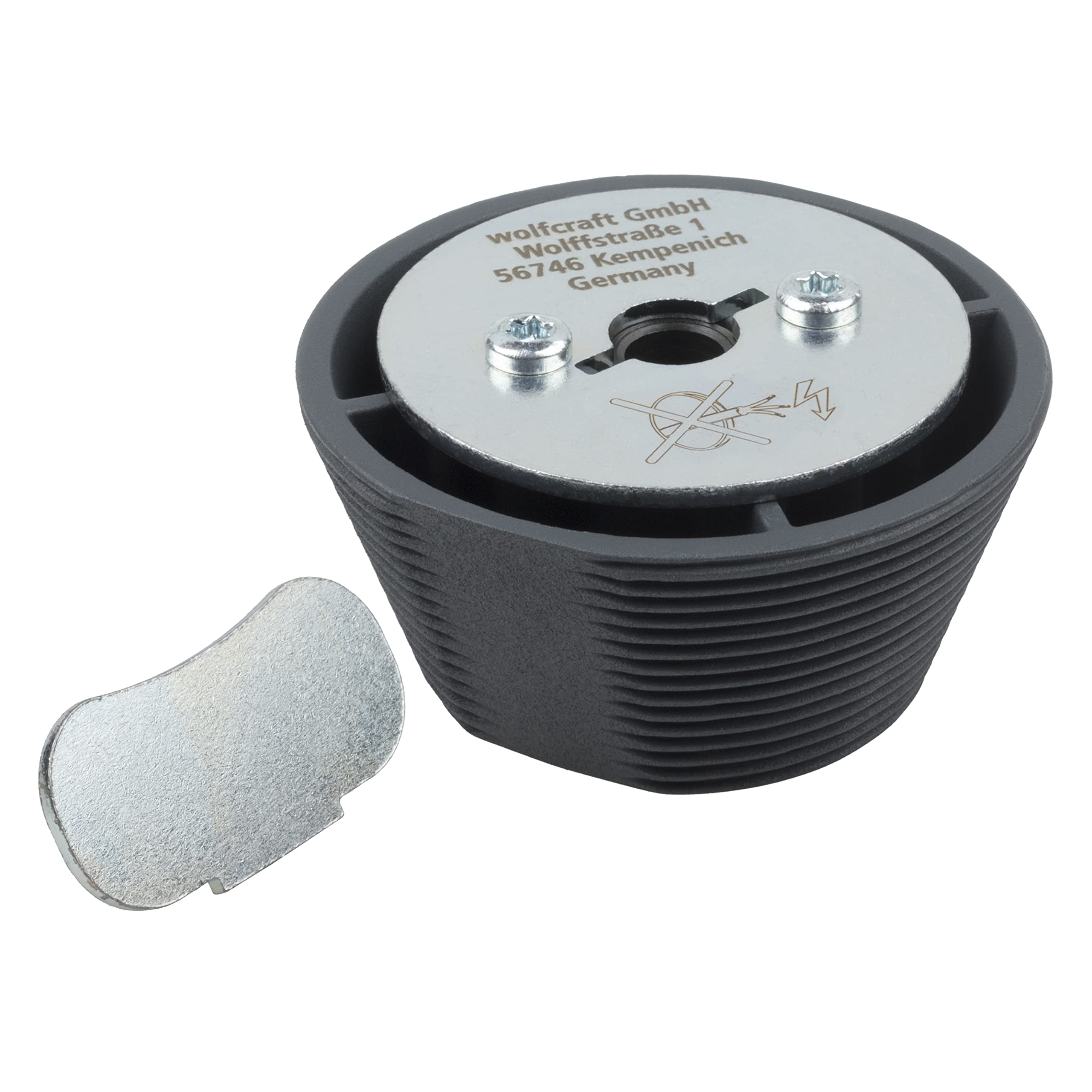 wolfcraft Hole Enlarging Tool for Hole Saws, Ø 46 - 62 mm I 5951000 I Hole saw guide for even, centred enlargement of existing boreholes