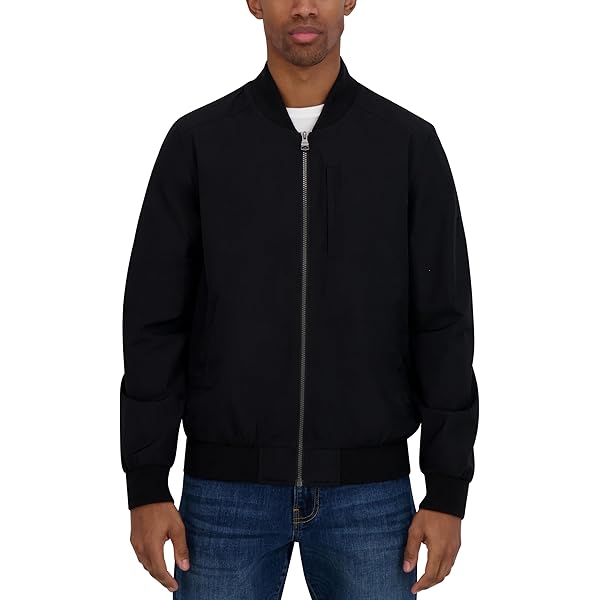 Nautica Men's Mixed Media Softshell Jacket Long Sleeve Quilted