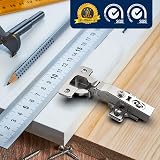 Furniware Pack of 4 Soft Close Hinges 3D Adjustable Nickel Concealed European view 2
