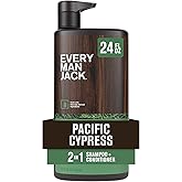 Every Man Jack 2-in-1 Daily Shampoo + Conditioner - Pacific Cypress | Nourishing For All Hair Types, Naturally Derived, Cruelty-Free Shampoo and Conditioner Set for Men | 24oz -1 Bottle