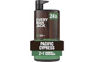 Every Man Jack 2-in-1 Daily Shampoo + Conditioner - Pacific Cypress | Nourishing For All Hair Types, Naturally Derived, Cruel