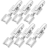 6Pcs Necklace Extender Silver Foldover Silver Jewelry Clasps Necklace Stacker Clasp for Extension Bracelet Extension Jewelry Making DIY Crafts