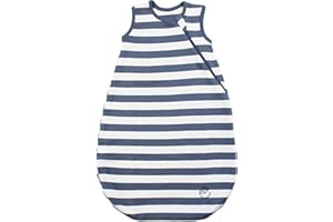 WOOLINO Ecolino Organic Cotton Baby Sleep Sack - 2-Way Zipper Baby Wearable Blanket - Toddler Sleeping Bag Sack - 18-36 Months - Deep Blue