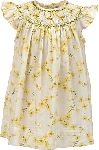 yellow smock dress baby