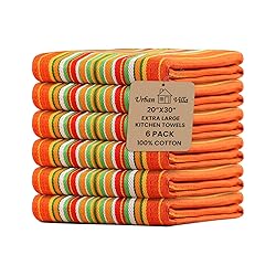 Urban Villa Kitchen Towels Waffle Stripes Dish