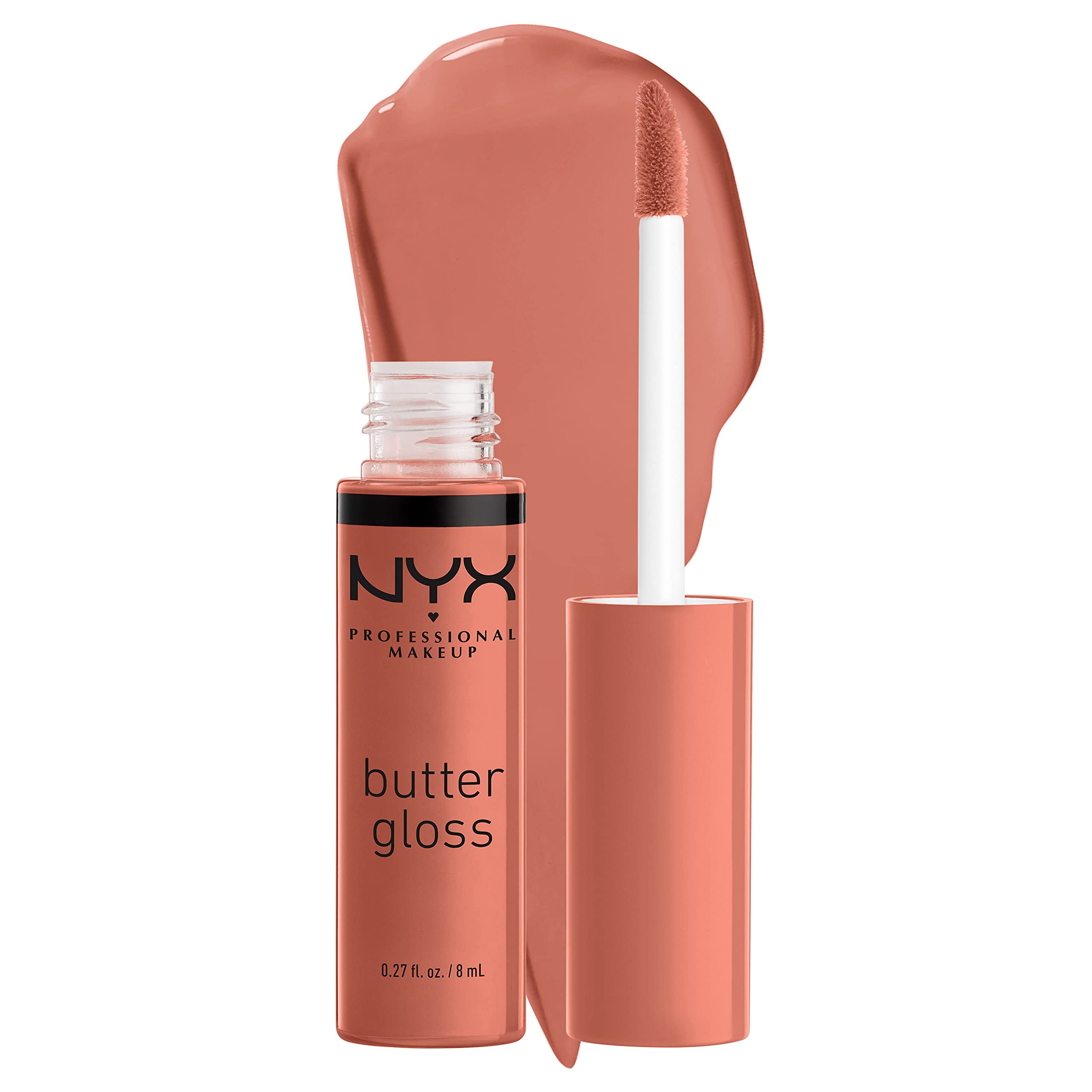 Photo 1 of NYX PROFESSIONAL MAKEUP Butter Gloss Brown Sugar, Non-Sticky Lip Gloss - Sugar High (Peachy Light Nude)