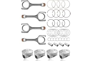ULZOZN Engine Piston Kit Fit for Kia Optima Sorento Sportage Hyundai Santa Sonata Tucson 2011-2019 Replace 23040-2G200 23040-25200 23410-25201 23410-2G201, with Connecting Rod Set,4 Pack