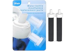 RONJEA Brita 2in1 Water Bottle Filter & Mouthpiece Replacement - 2pcs Filter & 2pcs Bite Valve