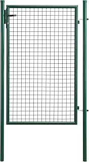 pro.tec Gartentür 200x106 Grün Gartentor Zauntür Gartenpforte Gartenzaun Tür