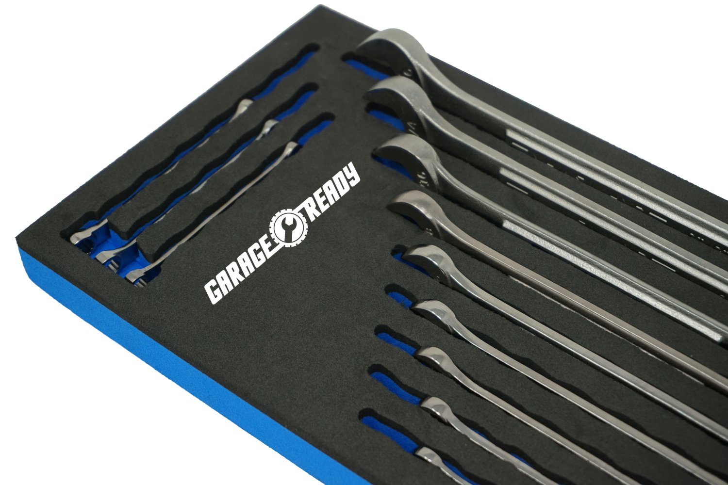 Garage Ready Wrench Organizer Tray Holds 12 SAE or Metric Combination