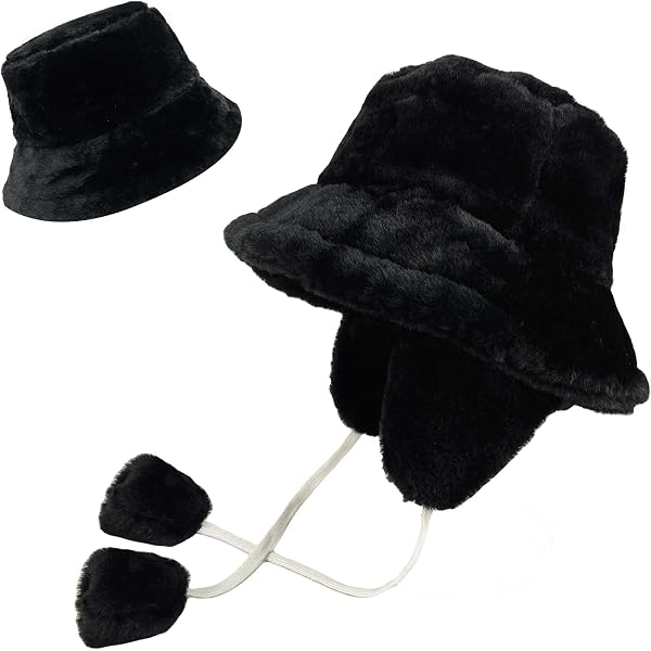 Quilted Bucket Hat Winter Warm Hat for Woman Down Padding  display picture 3
