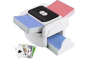 FLYMIRO Automatic Card Shuffler for 1-2 Decks, Rechargeable Playing Card Shuffling Machine for Poker, UNO, Blackjack,Phase 10