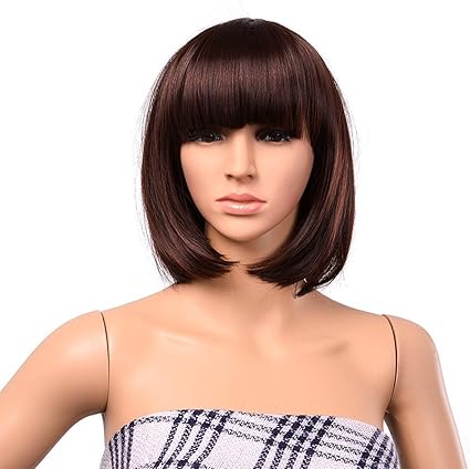 Amazon Co Jp Cotie 高品質耐熱 ウィッグ フルウィッグ ショートボブ ナチュラル 人気 可愛い 茶色 女性用 ベビー マタニティ