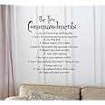 The 10 Commandments Vinyl wall art Inspirational quotes and saying home decor decal sticker