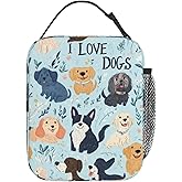 XLinTech Cute Dogs Lunch Bag Lunch Box Women Men Lunchbox for Work Travel Picnic Beach Adjustable Strap Insulated Adult
