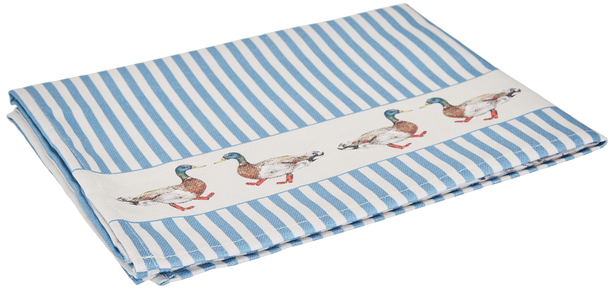 Samuel Lamont Quacking Boots, Ducks Cotton Tea Towel, Blue