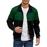 HYPESTFIT Men’s Lightweight Casual Bomber Jacket Track Running Athletic Varsity Coat