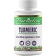 Paradise Organic Turmeric Rhizome 4:1 Extract, Active Whole Spectrum Extract, Super Potent, Ultra Pure, Vegan, Non-GMO, Gluten Free, 90 Vegetarian Capsules