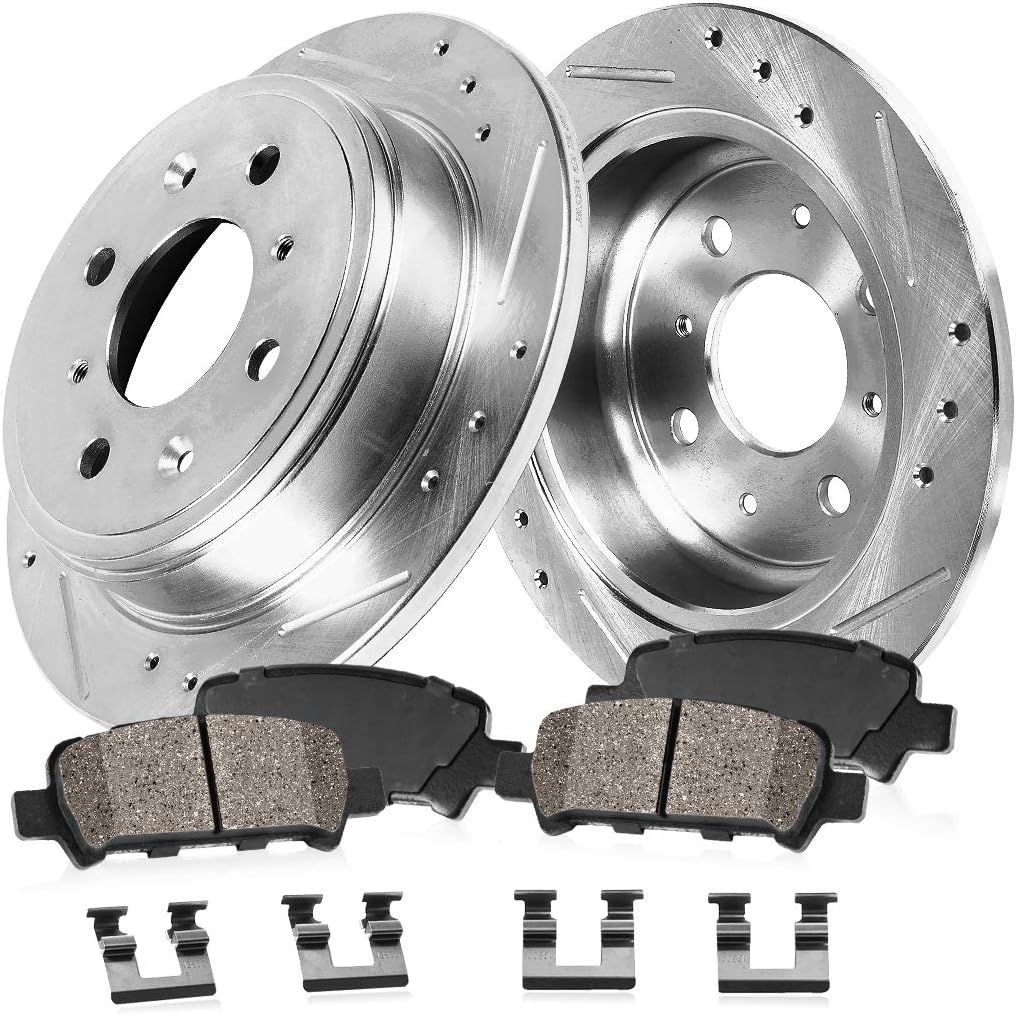 100 New Rear Brake Rotors With Ceramic Brake Pads for Acura CL 19981999