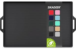 SIKADEER Large Dog Bowl Mat Pet Feeding Mat for Floor Waterproof with Edges, Silicone Placemats for Cat and Dog Water Bowl, Nonslip Pet Food Mat, Tray for Dog Bowls