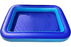 PENEPICO Inflatable Sensory Sand Pool for Kids(64"*47"*9") Ball Pit, Kiddie Pool, Plastic Water Game Pool for Toddlers, Mini Baby Pool, Small Blow up Pool, Birthing Pool, Piscina Para Niños