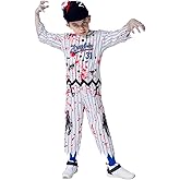 VEXOOM Zombie Baseball Player Costumes for Boys Halloween Costumes for Kid, Zombie Scary Football Player Outfit