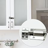 SZXMDKH Stainless Steel Door Bolts Lock Latch 2 Pack 2 Inch Silver Sliding Plate view 7