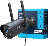 GNCC 2K Outdoor Security Camera with 110° View, AI Detection, Siren, 2-Way Audio