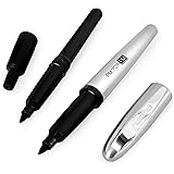 Zebra PM-701 Stainless Steel Permanent Marker - 1mm Line + Free Refill - Black Ink