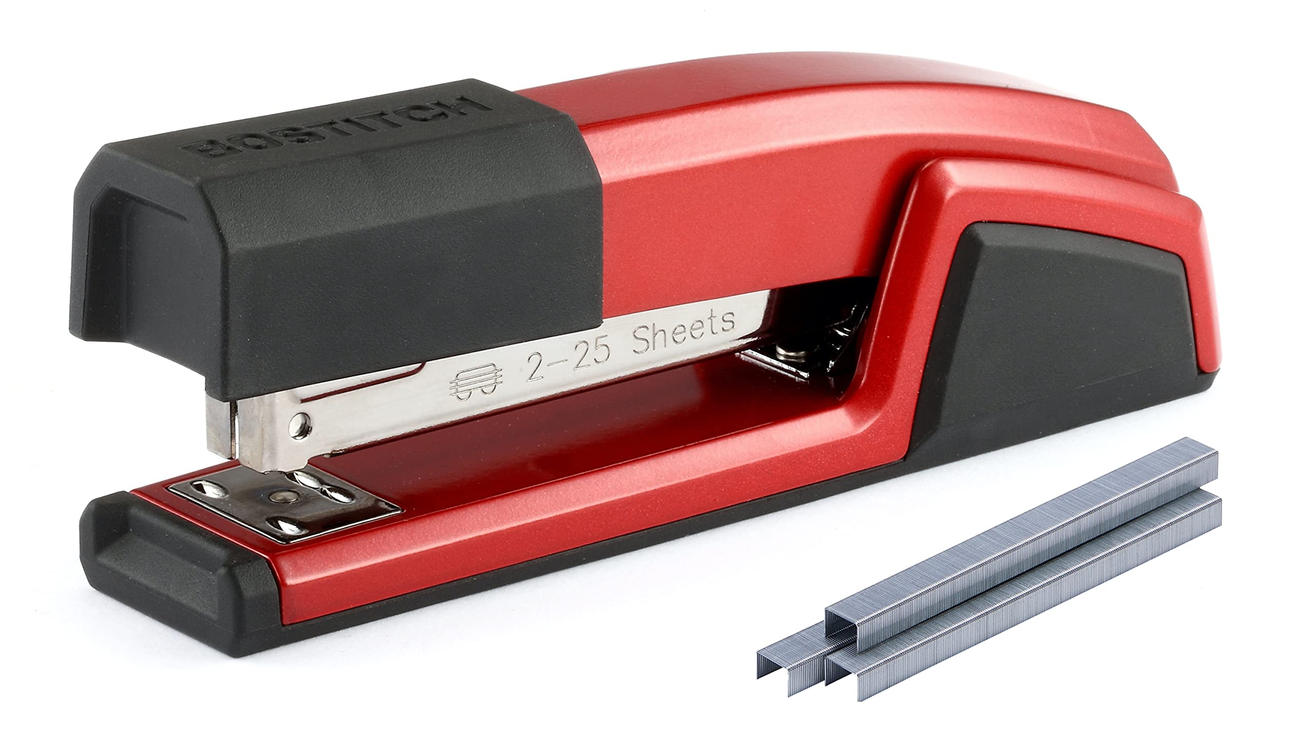 Bostitch Office Epic Metal 3 in 1 Stapler, 25 Sheet Capacity, Includes 210 Staples in Staple Storage Compartment & Integrated Remover,