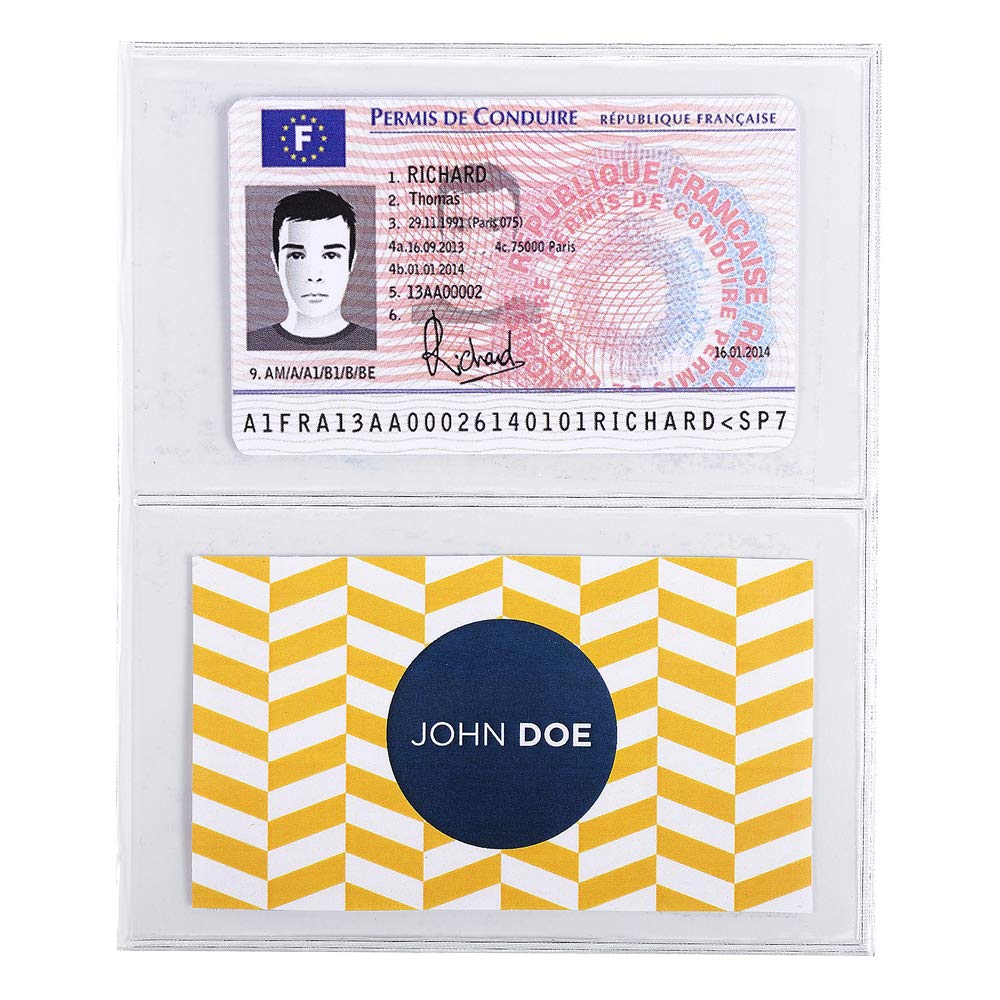 Exacompta - Ref. 5393E - Pack of 10 Polypro Credit Card/Business Card Cases 6.4 x 11 cm Crystal-clearly unavailable
