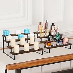 YINMIT Wood Display Riser Stand, Set of 2 Wooden